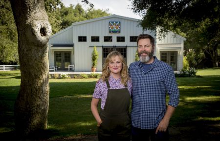 MAKING IT -- Season:1 -- Pictured: (l-r) Amy Poehler , Nick Offerman -- (Photo by: Paul Drinkwater/NBC)