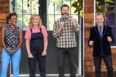 Dayna Isom Johnson, Amy Poehler, Nick Offerman, and Simon Doonan in Making It - Season 1