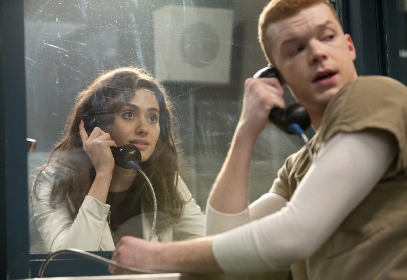Emmy Rossum as Fiona Gallagher and Cameron Monaghan as Ian Gallagher in SHAMELESS (Season 9, Episode 01, "My Penis May Have Helped Heal You"). - Photo: Paul Sarkis/SHOWTIME - Photo ID: SHAMELESS_901_2196