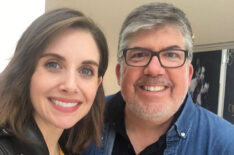 Alison Brie and TV Guide Magazine's Jim Halterman at the Paley Center for Media in Beverly Hills