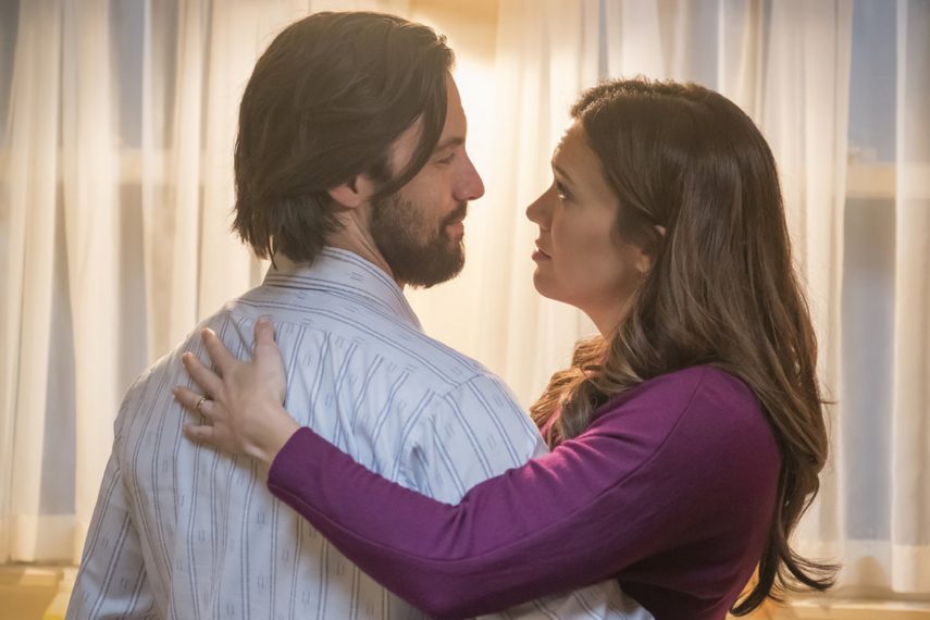 THIS IS US -- "The Most Disappointed Man in the World" Episode 207 -- Pictured: (l-r) Milo Ventimiglia as Jack, Mandy Moore as Rebecca -- (Photo by: Ron Batzdorff/NBC)