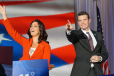 Bellamy Young and Scott Foley in Scandal