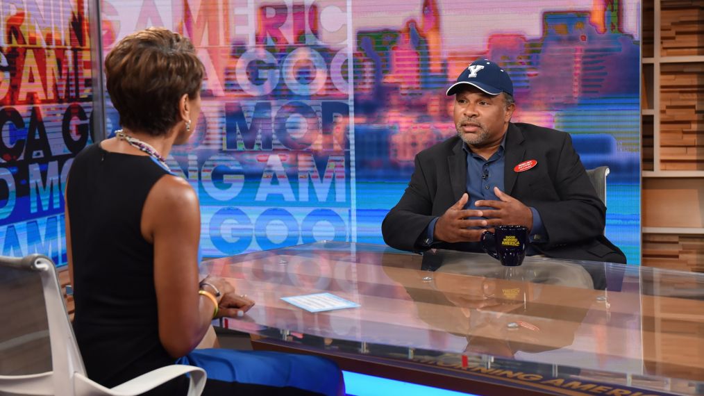 GOOD MORNING AMERICA - Show coverage of 'Good Morning America,' on Tuesday, September 4, 2018 airing on the ABC Television Network. GMA18 (ABC/Paula Lobo) ROBIN ROBERTS, GEOFFREY OWENS
