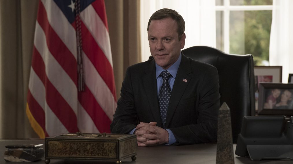 DESIGNATED SURVIVOR - 'Fallout' - President Kirkman and his staff have credible intelligence that a dirty bomb is on U.S. soil, thrusting the president into a high-stakes effort to find the bomb and stop it from detonating. Meanwhile, at the White House, Emily approaches Chuck to help her with something that has damaging and illegal consequences, on ABC's 'Designated Survivor,' WEDNESDAY, APRIL 4 (10:00-11:00 p.m. EDT), on The ABC Television Network. (Ben Mark Holzberg via Getty Images) KIEFER SUTHERLAND