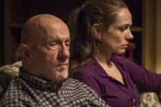 Jonathan Banks as Mike Ehrmantraut, Kerry Condon as Stacey - Better Call Saul - Season 4, Episode 4