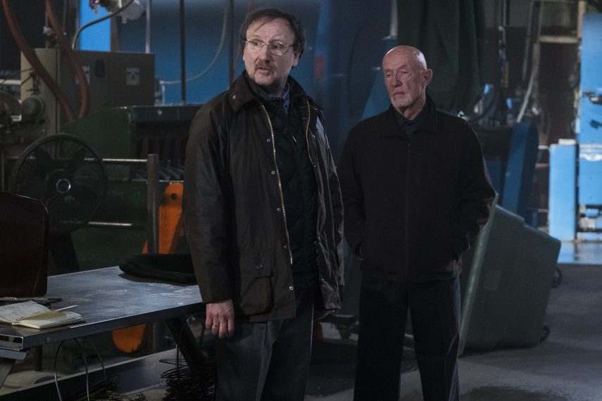 Rainer Bock as Werner, Jonathan Banks as Mike Ehrmantraut - Better Call Saul _ Season 4, Episode 5 - Photo Credit: Nicole Wilder/AMC/Sony Pictures Television