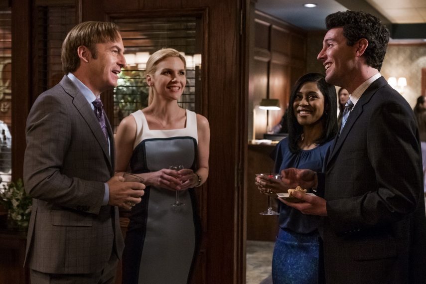 Bob Odenkirk as Jimmy McGill, Rhea Seehorn as Kim Wexler - Better Call Saul _ Season 4, Episode 7 - Photo Credit: Nicole Wilder/AMC/Sony Pictures Television