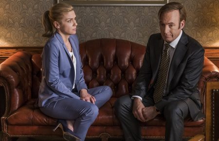 Rhea Seehorn as Kim Wexler, Bob Odenkirk as Jimmy McGill - Better Call Saul _ Season 4, Episode 7 - Photo Credit: Nicole Wilder/AMC/Sony Pictures Television
