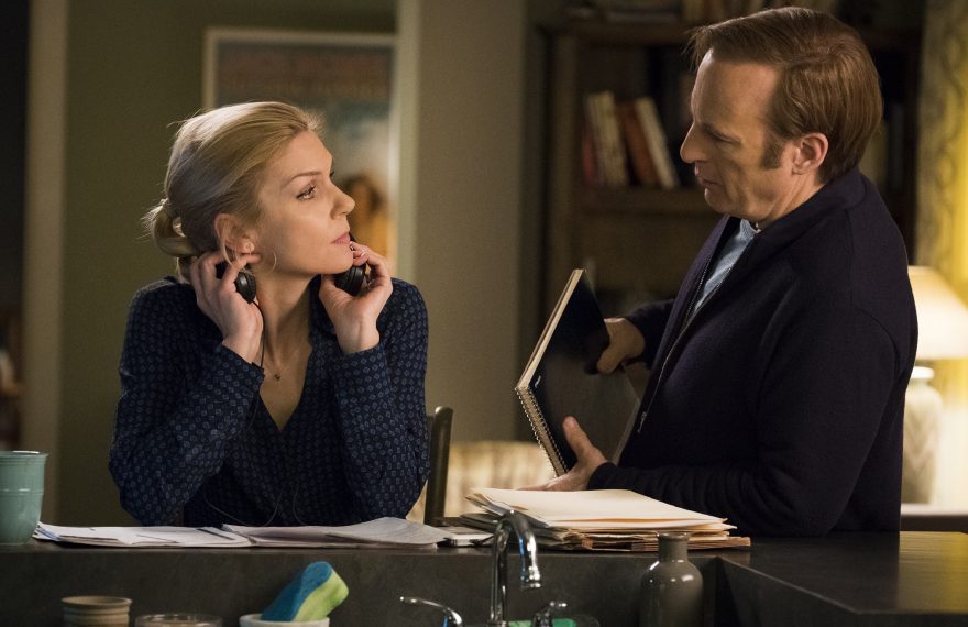 Rhea Seehorn as Kim Wexler, Bob Odenkirk as Jimmy McGill - Better Call Saul _ Season 4, Episode 8 - Photo Credit: Nicole Wilder/AMC/Sony Pictures Television