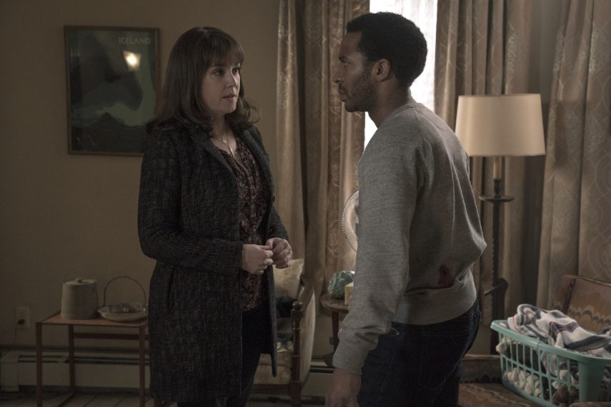 Castle Rock -- "Romans" - Episode 110 - Some birds can be caged. Molly Strand (Melanie Lynskey) and Henry Deaver (Andre Holland), shown. (Photo by: Dana Starbard/Hulu)