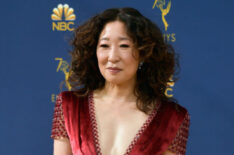 Sandra Oh attends the 70th Emmy Awards
