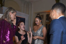 Ever Carradine, Madeline Brewer, Chrissy Teigen and John Legend attend Hulu's 2018 Emmy Party