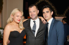 Elisabeth Moss, Colin Watkinson and Max Minghella attend Hulu's 2018 Emmy Party