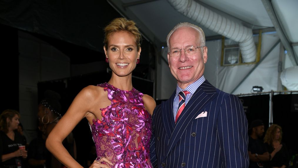 Heidi Klum and Tim Gunn - Project Runway - Backstage - Fashion Week Spring 2015