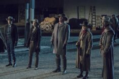 Keiynan Lonsdale as Wally West, Tala Ashe as Zari, Dominic Purcell as Mick Rory/Heat Wave, Caity Lotz as Sara Lance/White Canary, and Johnathon Schaech as Jonah Hex in DC's Legends of Tomorrow - 'The Good, the Bad & the Cuddly'