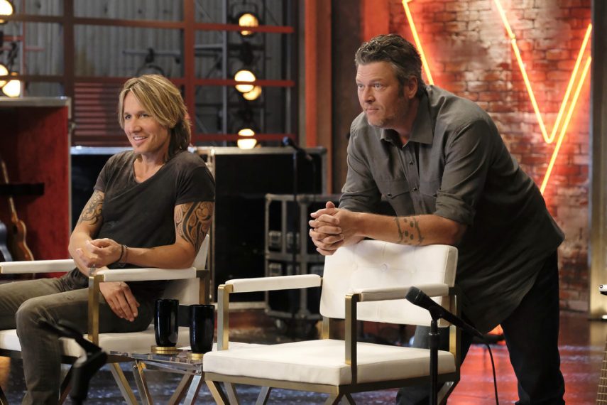 THE VOICE -- "Battle Reality" -- Pictured: (l-r) Keith Urban, Blake Shelton -- (Photo by: Trae Patton/NBC)