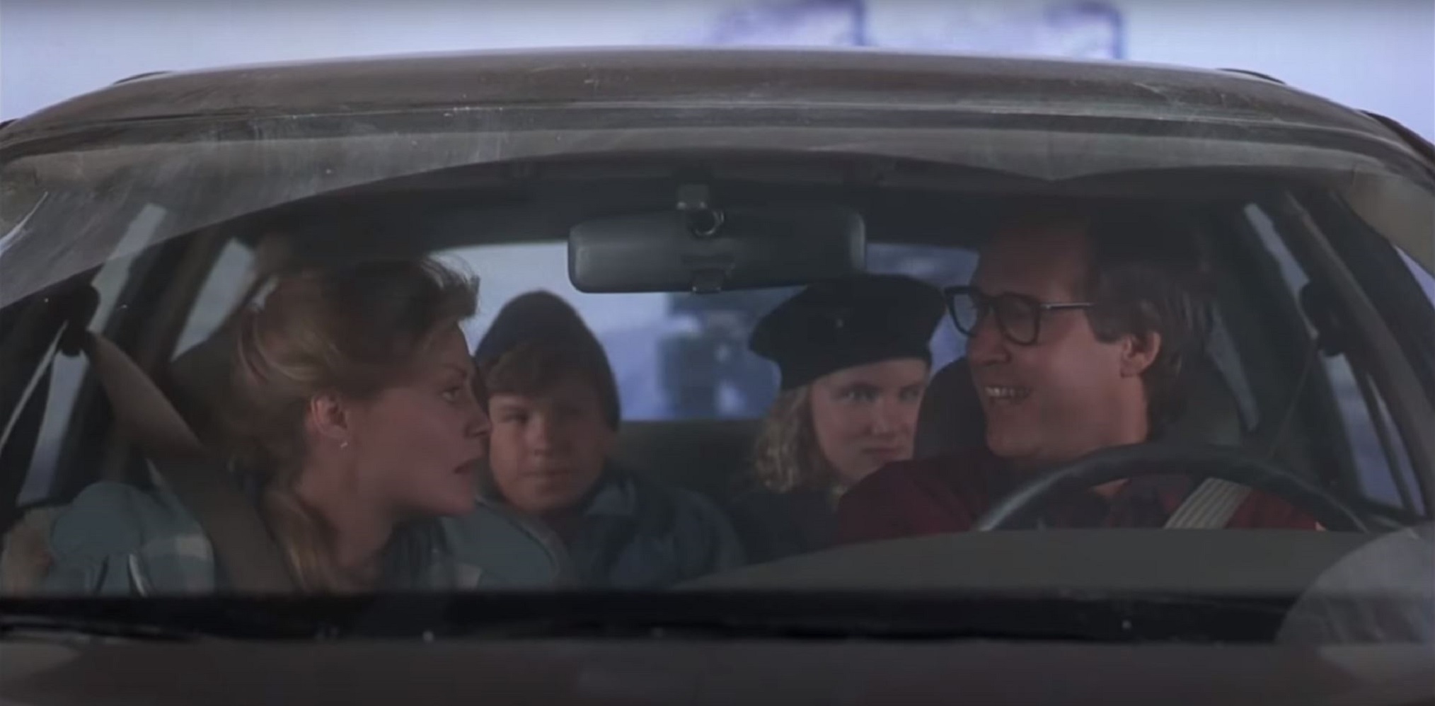 Galecki and Lewis with Beverly D’Angelo and Chevy Chase in Christmas Vacati...