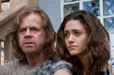 William H. Macy as Frank Gallagher and Emmy Rossum as Fiona Gallagher in Shameless - Season 2, Episode 6 - 'Can I Have A Mother'