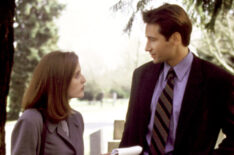 Gillian Anderson and David Duchovny in the Pilot episode of The X-FIles