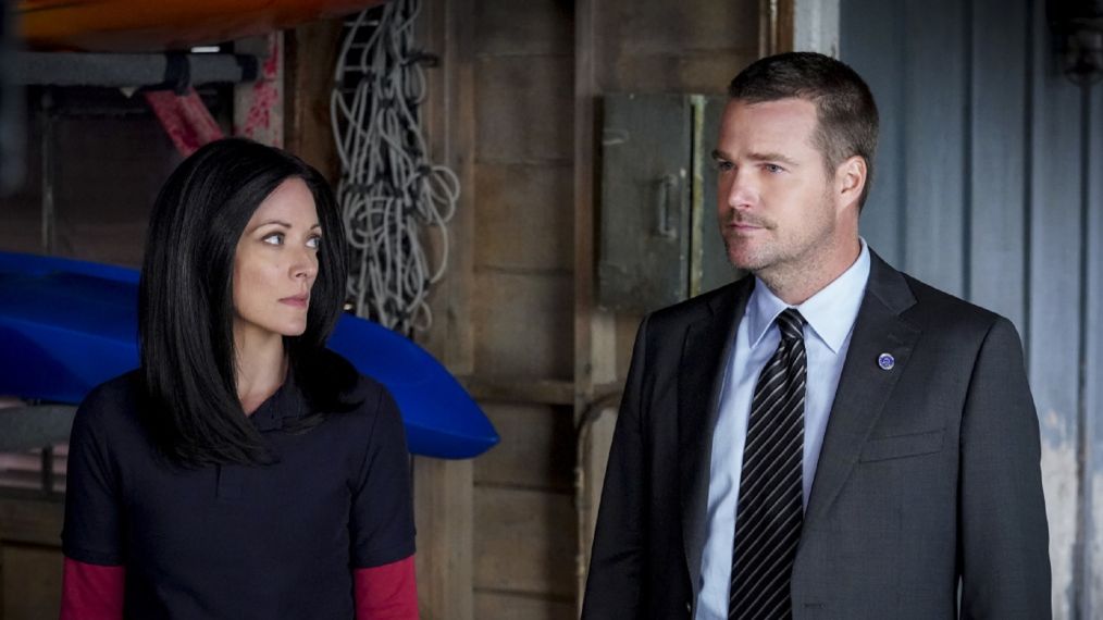 'The Prince' -- Pictured: Elizabeth Bogush (Joelle Taylor) and Chris O'Donnell (Special Agent G. Callen). Callen and Sam are assigned protection duty for Deputy Crown Prince Kamal (Ritesh Rajan) after an unknown assassin targets his decoy upon his arrival in Los Angeles, on NCIS: LOS ANGELES, Sunday, Oct. 14 (9:30-10:30 PM, ET/9:00-10:00 PM, PT) on the CBS Television Network. Photo: Monty Brinton/CBS é2018 CBS Broadcasting, Inc. All Rights Reserved.