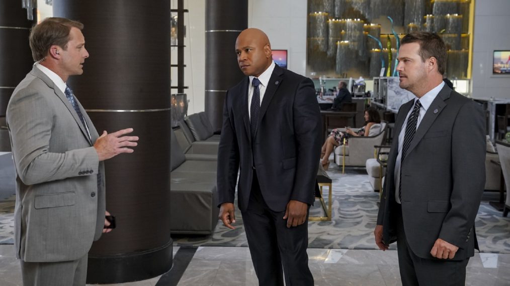 NCIS: LA - 'The Prince' - Drew Waters (DSS Agent Brian Bush), LL Cool J (Special Agent Sam Hanna) and Chris O'Donnell (Special Agent G. Callen)