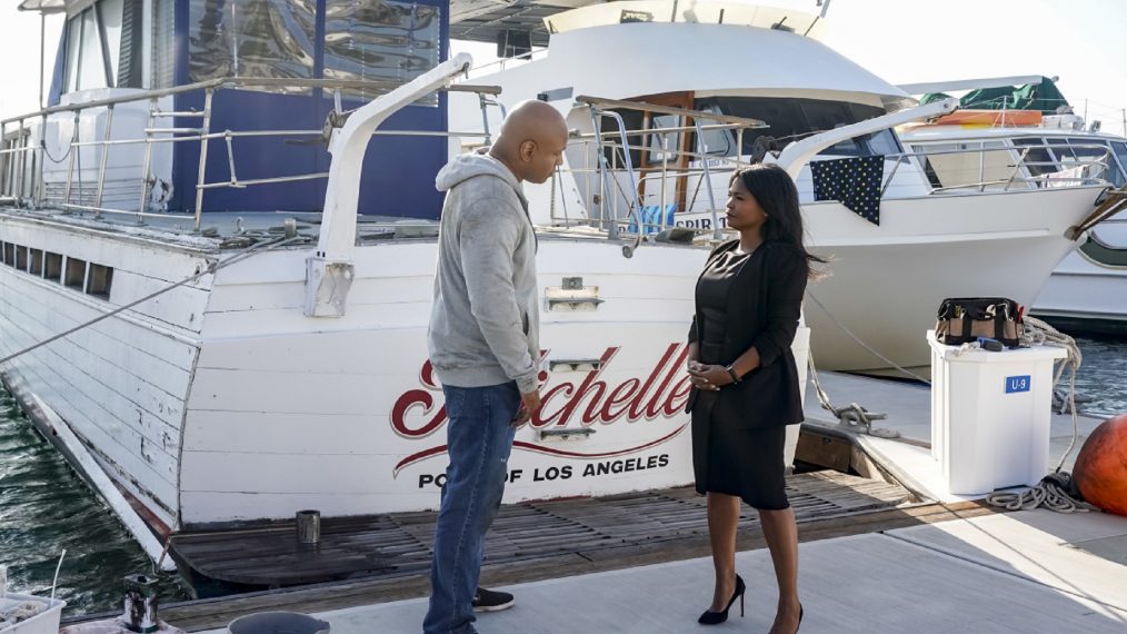 LL Cool J (Special Agent Sam Hanna) and Nia Long (Executive Assistant Director Shay Mosley) in NCIS: Los Angeles - 'Hit List'