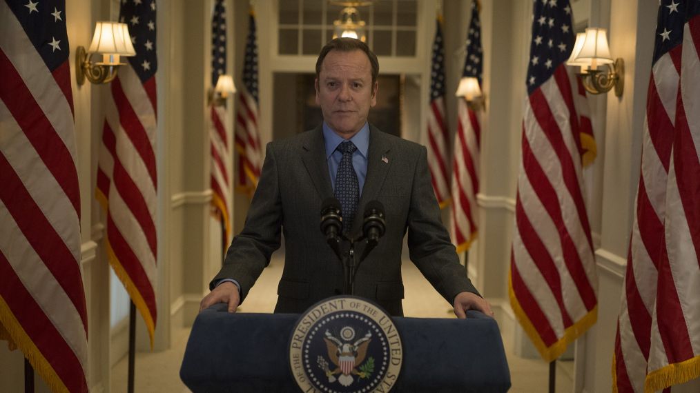 Kiefer Sutherland as President Tom Kirkman in Designated Survivor