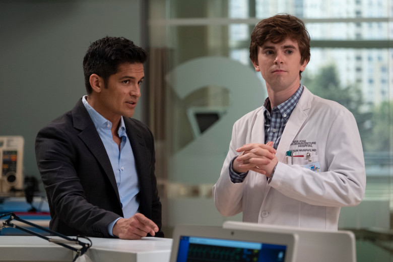 Nicholas Gonzalez and Freddie Highmore in The Good Doctor
