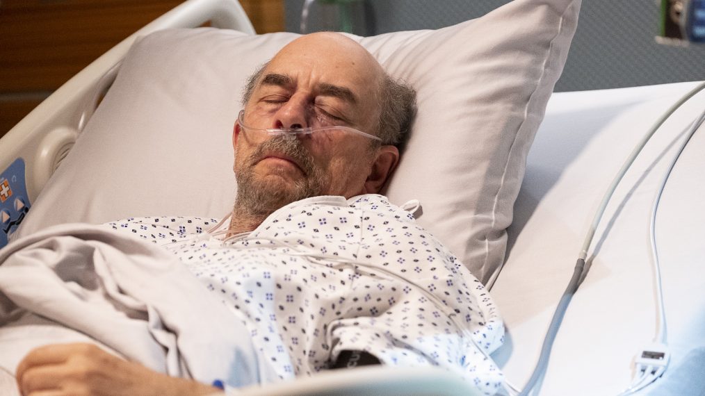 Richard Schiff in a hospital bed in The Good Doctor