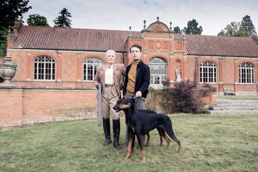 CROOKED HOUSE, from left, Glenn Close, Preston Nyman, 2017. ph: Nick Wall. ©Vertical Entertainment/courtesy Everett Collection