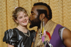 Drew Barrymore and Mr. T attend the 1984 People's Choice Awards Show in Los Angeles