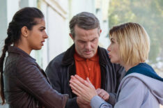 Mandip Gill as Yaz, Bradley Walsh as Graham, and Jodie Whittaker as The Doctor - Doctor Who - Season 11