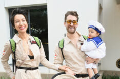 Matthew Morrison, wife Renee Puente, and son Revel James attend 2018 GOOD+ Foundation's 3rd Annual Halloween Bash