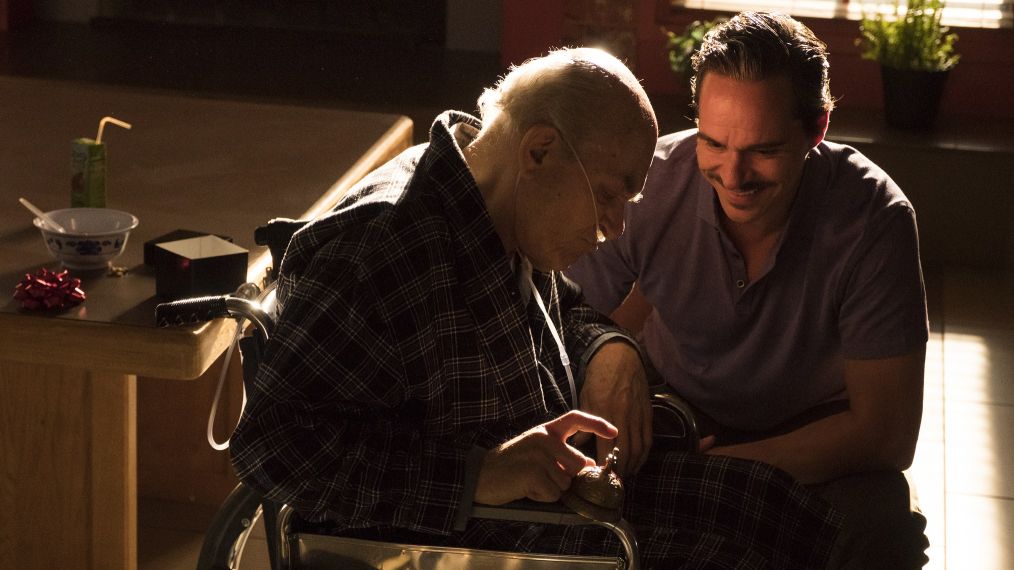 Mark Margolis as Don Hector Salamanca and Tony Dalton as Lalo in Better Call Saul - Season 4, Episode 9