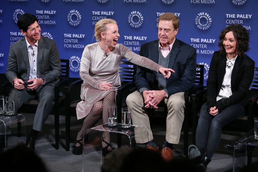 - New York, NY - 10/16/18 - PaleyFest NY Presents - "THE CONNERS". -Pictured: Michael Fishman, Lecy Goranson, John Goodman and Sara Gilbert -Photo by: Kristina Bumphrey/StarPix -Location: The Paley Center for Media