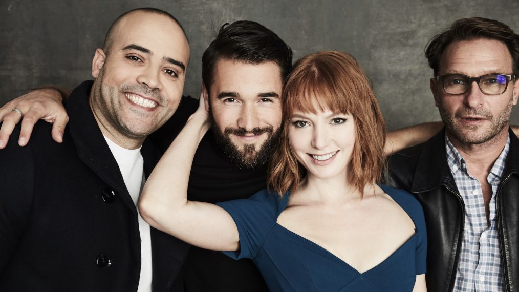 The stars from Lore: Elie Haddad, Josh Bowman, Alicia Witt, and Thomas Kretschmann