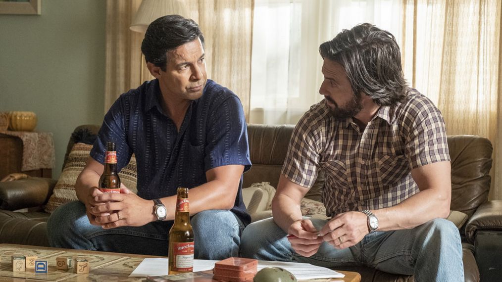 Jon Huertas as Miguel Rivas, Milo Ventimiglia as Jack Pearson in This Is Us - Season 3