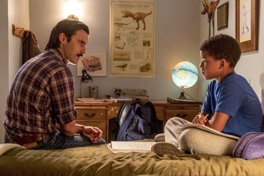 THIS IS US -- "Kamsahamnida" Episode 306 -- Pictured: (l-r) Milo Ventimiglia as Jack Pearson, Lonnie Chavis as Young Randall -- (Photo by: Ron Batzdorff/NBC)