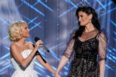 Kristin Chenoweth and Idina Menzel at A Very Wicked Halloween