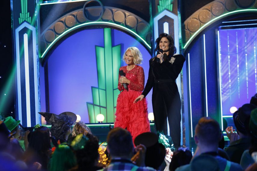 A VERY WICKED HALLOWEEN: CELEBRATING 15 YEARS ON BROADWAY -- Pictured: (l-r) Kristin Chenoweth, Idina Menzel -- (Photo by: Eric Liebowitz/NBC)