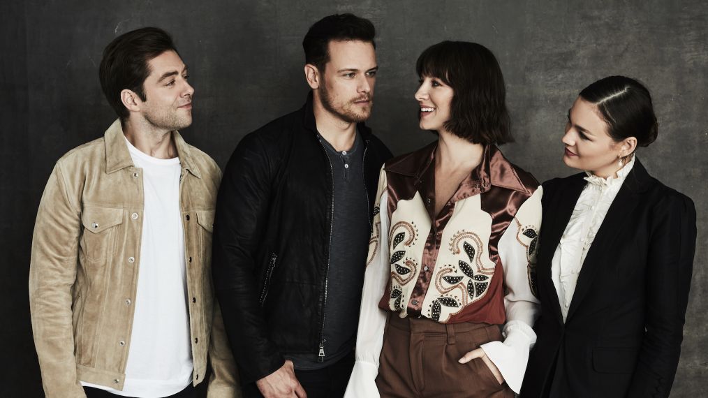 Richard Rankin, Sam Heughan, Caitriona Balfe and Sophie Skelton