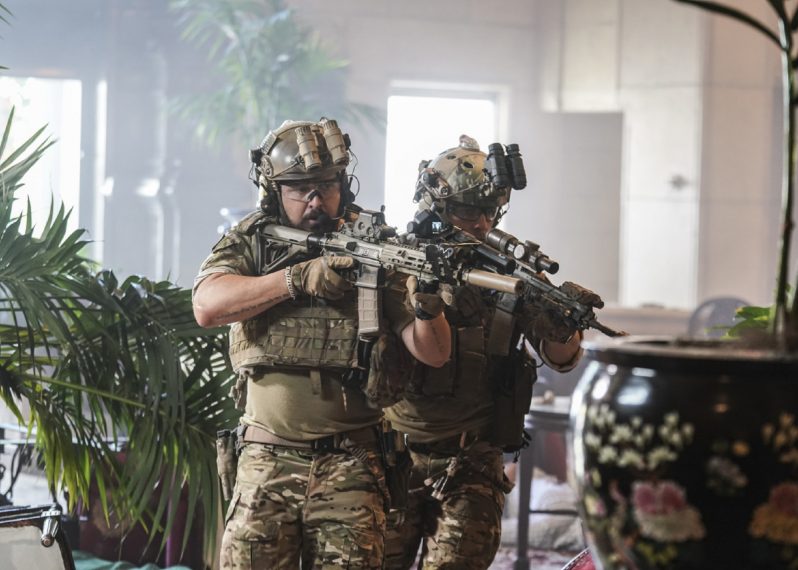 "The Worst of Conditions" -- After tragedy strikes, Jason is faced with a huge decision regarding his future with Bravo Team, on SEAL TEAM, Wednesday, Oct. 17 (9:00-10:00 PM, ET/PT) on the CBS Television Network. PicturedL to R: AJ Buckley as Sonny Quinn and Max Thieriot as Clay Spenser. Photo: MontyBrinton/CBS ÃÂ©2018 CBS Broadcasting, Inc. All Rights Reserved