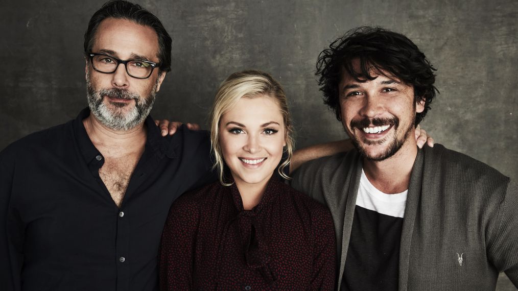 Jason Rothenberg, Eliza Taylor, and Bob Morley