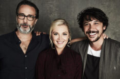 Jason Rothenberg, Eliza Taylor, and Bob Morley