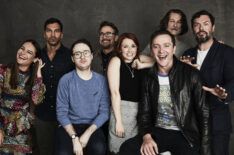 The Tick cast at NYCC 2018 - Yara Martinez, Scott Speiser, Griffin Newman, Barry Josephson, Valorie Curry, Peter Serafinowicz, Ben Edlund and Brendan Hines