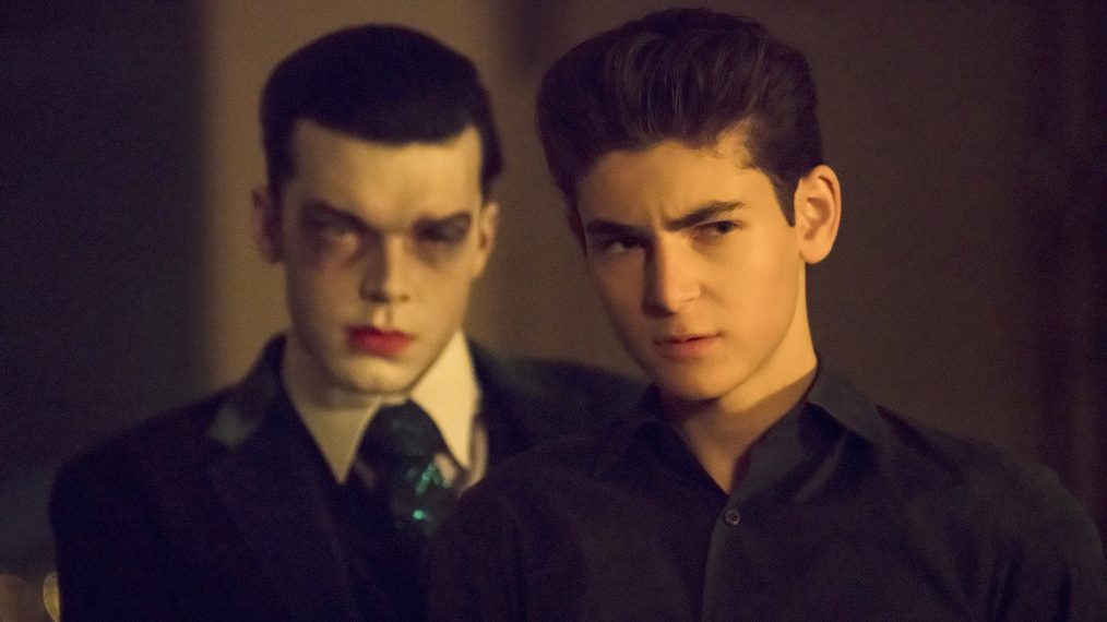 GOTHAM: L-R: Guest star Cameron Monaghan and David Mazouz in the ÒA Dark Knight: No ManÕs LandÓ season finale episode of GOTHAM airing Thursday, May 17 (8:00-9:00 PM ET/PT) on FOX. ©2018 Fox Broadcasting Co. Cr: Giovanni Rufino / FOX