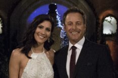 Becca Kufrin and Chris Harrison on the Bachelorette