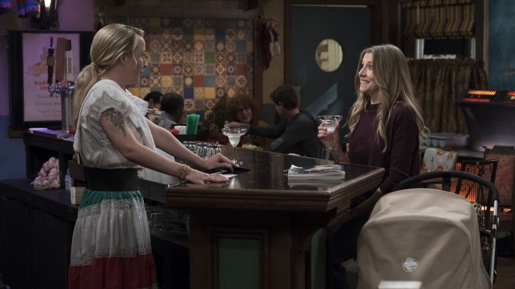 THE CONNERS - 'One Flew Over the Conners' Nest' - With Mark and Mary's help, Jackie convinces Dan to build a chicken coop in the backyard so the family can eat organic eggs, but from a bird's-eye view, it appears that she may have ulterior motives. Becky meets with Andrea for the first time since the surrogacy mishap, and Darlene is forced to deal with a sleazy customer at her casino job, on an all-new episode of 'The Conners,' TUESDAY, NOV. 27 (8:00-8:31 p.m. EST), on The ABC Television Network. (ABC/Eric McCandless) LECY GORANSON, SARAH CHALKE
