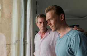 Tom Hiddleston as Jonathan Pine; Hugh Laurie as Richard Roper; group - The Night Manager _
