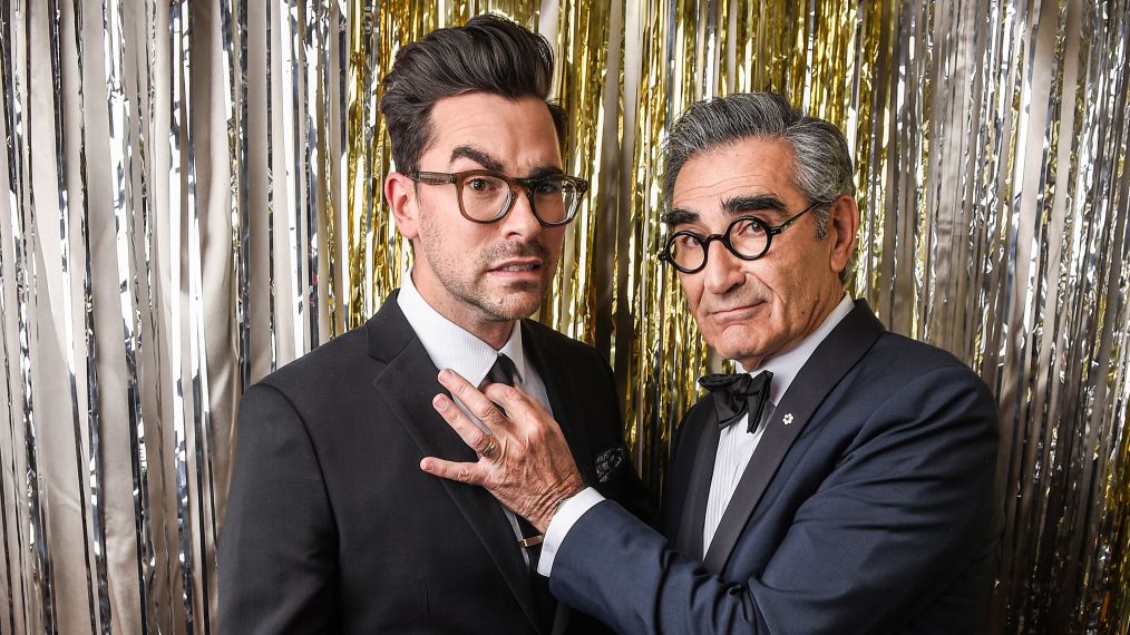 Daniel Levy and Eugene Levy at the 2016 Canadian Screen Awards